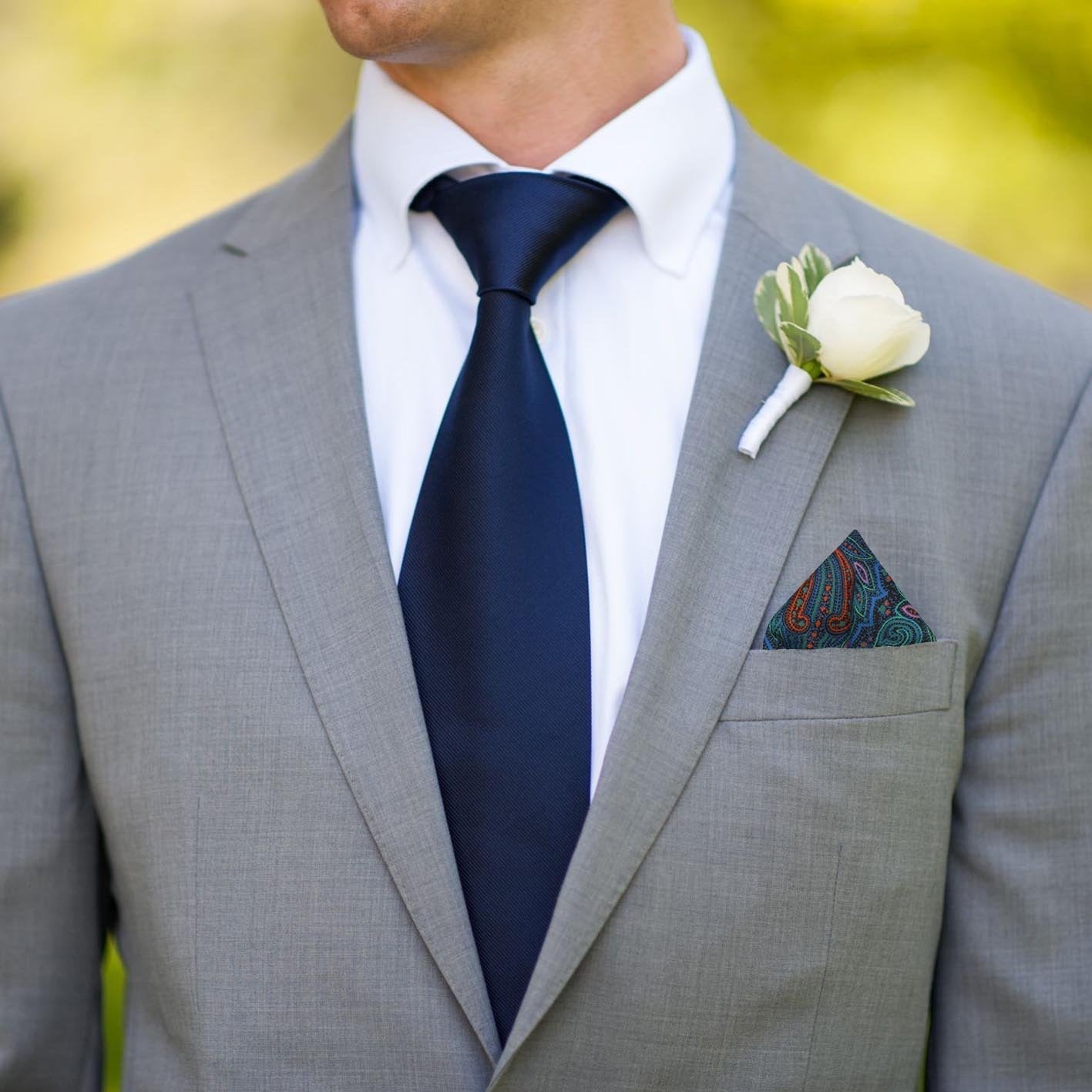 Multicolour Paisley Leibnitz Liberty Cotton Pocket Square - Pocket Square with Free UK Delivery - Mrs Bow Tie