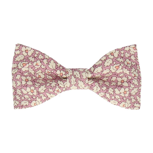 Pink Floral Feather Fields Liberty Cotton Bow Tie - Bow Tie with Free UK Delivery - Mrs Bow Tie