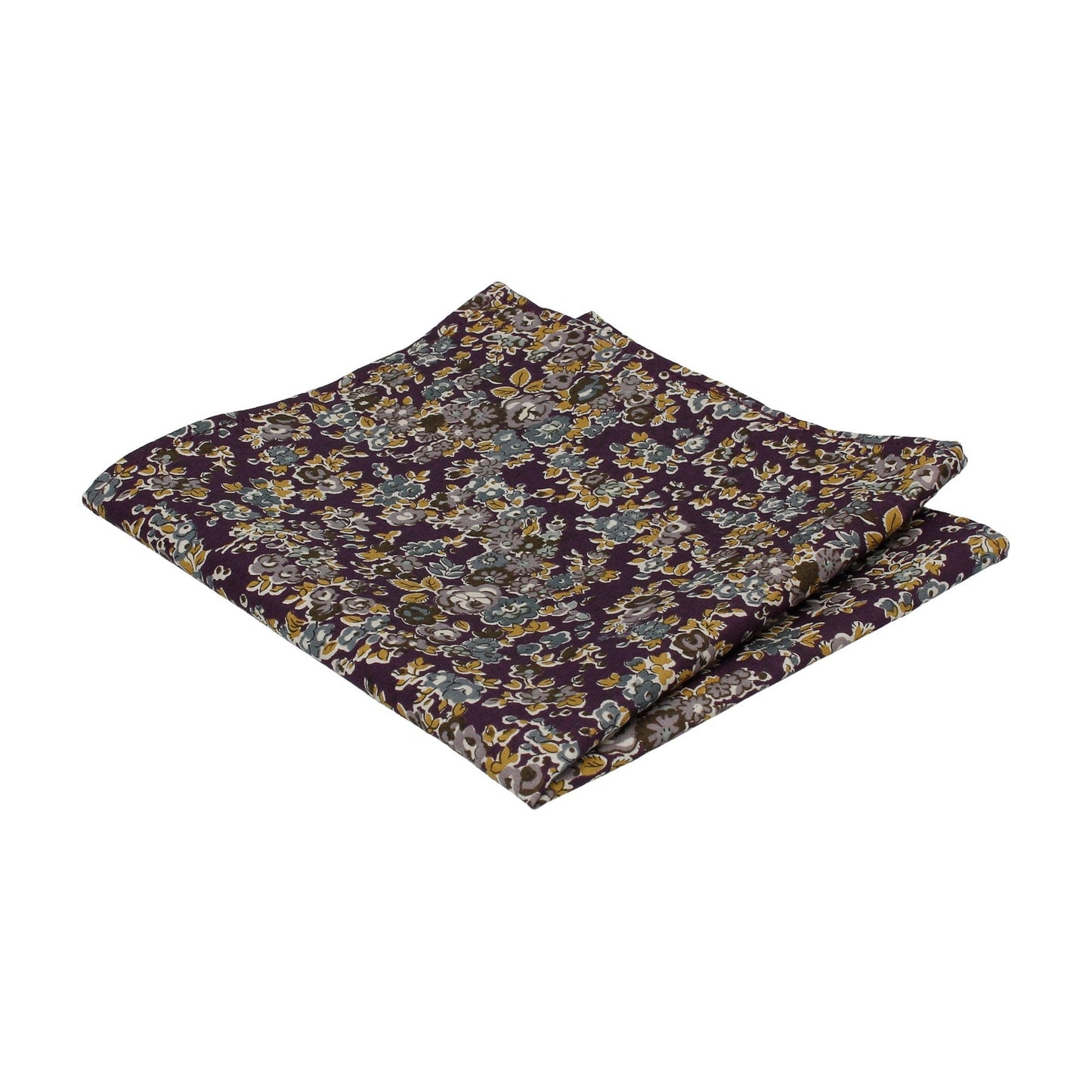 Purple Autumnal Floral Pocket Square - Pocket Square with Free UK Delivery - Mrs Bow Tie