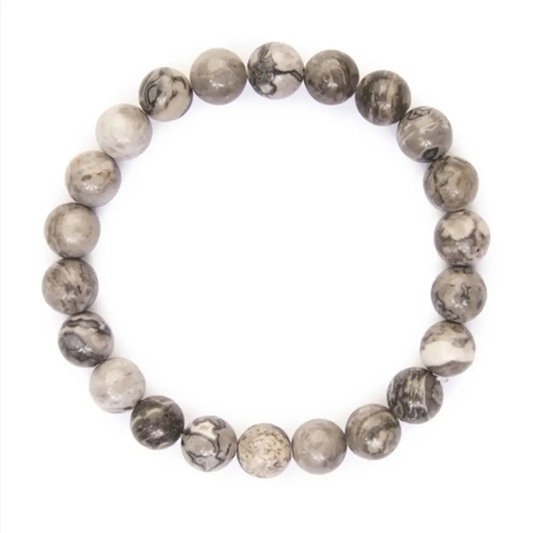 Light Grey Bead Bracelet