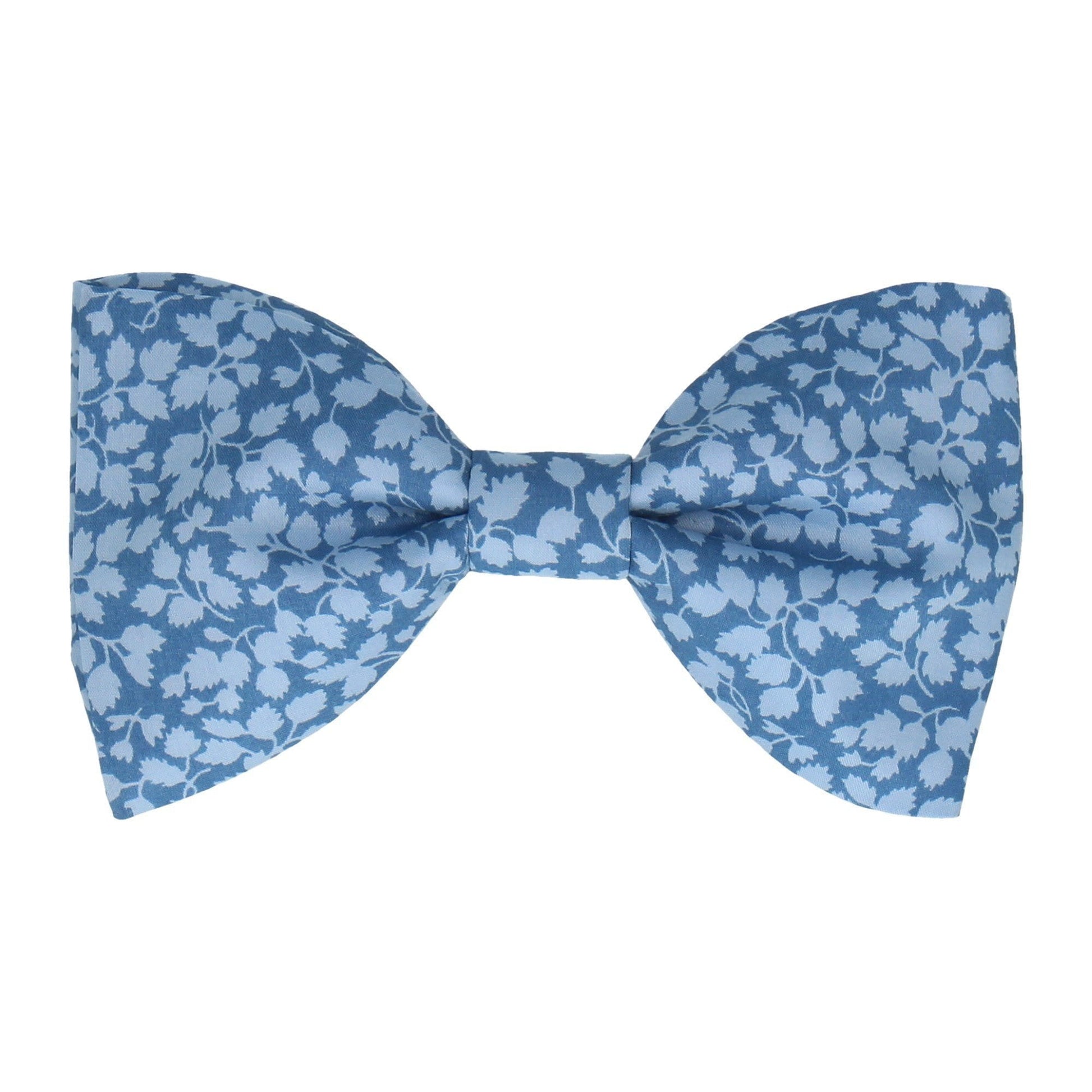 Blue Floral Glenjade Liberty Cotton Bow Tie - Bow Tie with Free UK Delivery - Mrs Bow Tie