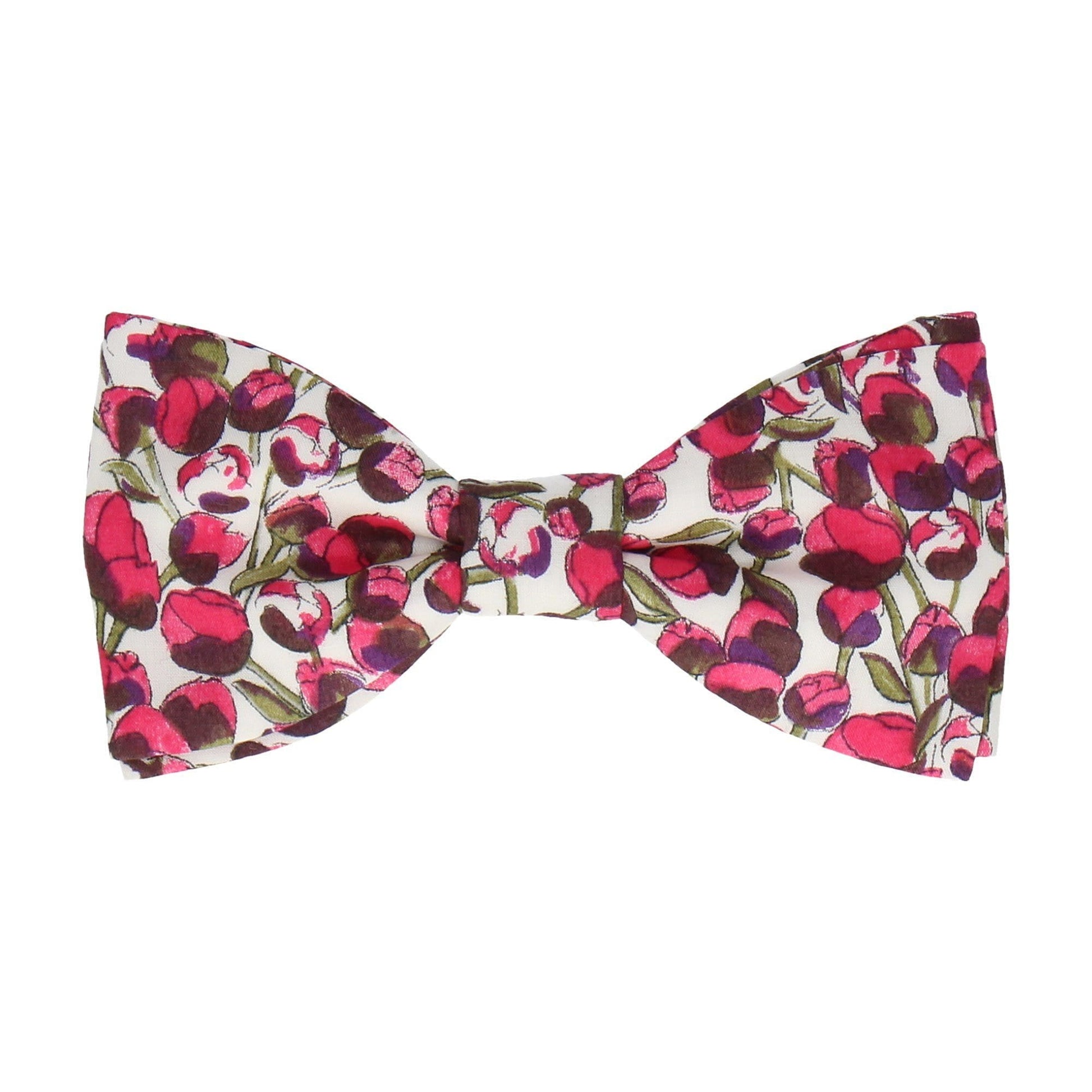 Cerise Pink Tulip Elizas Liberty Cotton Bow Tie - Bow Tie with Free UK Delivery - Mrs Bow Tie