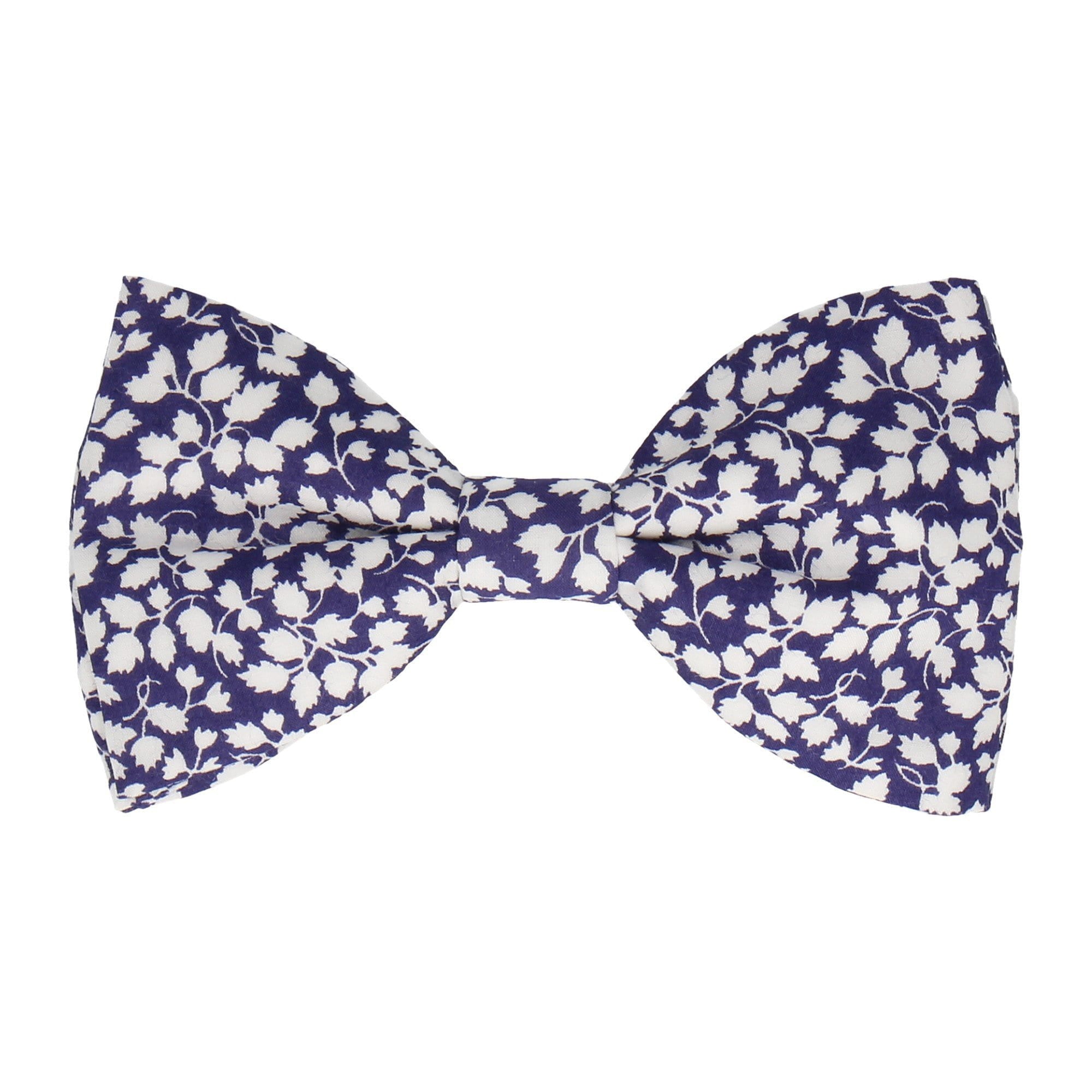 Glenjade Navy Blue Liberty Cotton Bow Tie - Bow Tie with Free UK Delivery - Mrs Bow Tie