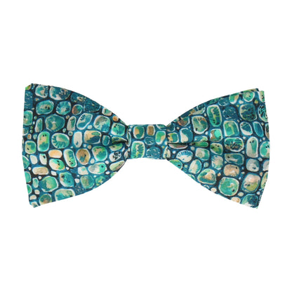 Jade Green Pebbles Morris Liberty Cotton Bow Tie - Bow Tie with Free UK Delivery - Mrs Bow Tie