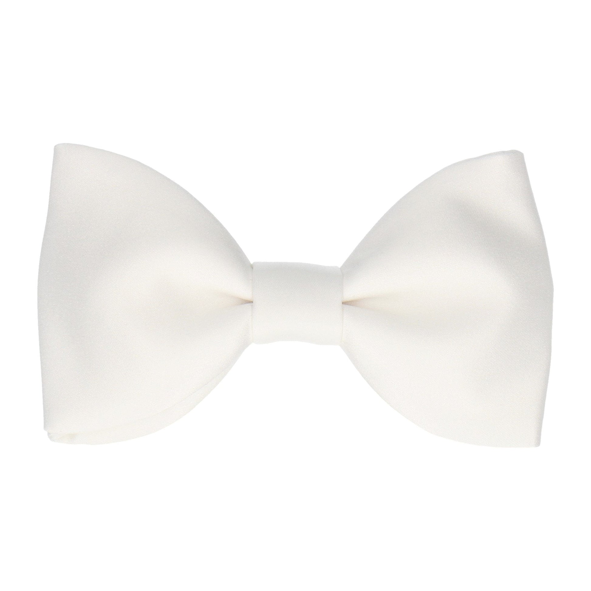 Solid Plain White Satin Bow Tie - Bow Tie with Free UK Delivery - Mrs Bow Tie