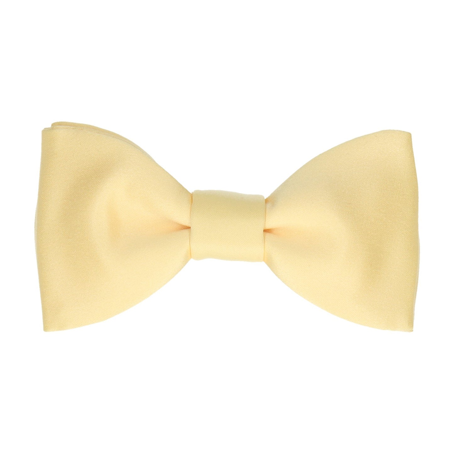 Solid Plain Pastel Yellow Satin Bow Tie - Bow Tie with Free UK Delivery - Mrs Bow Tie