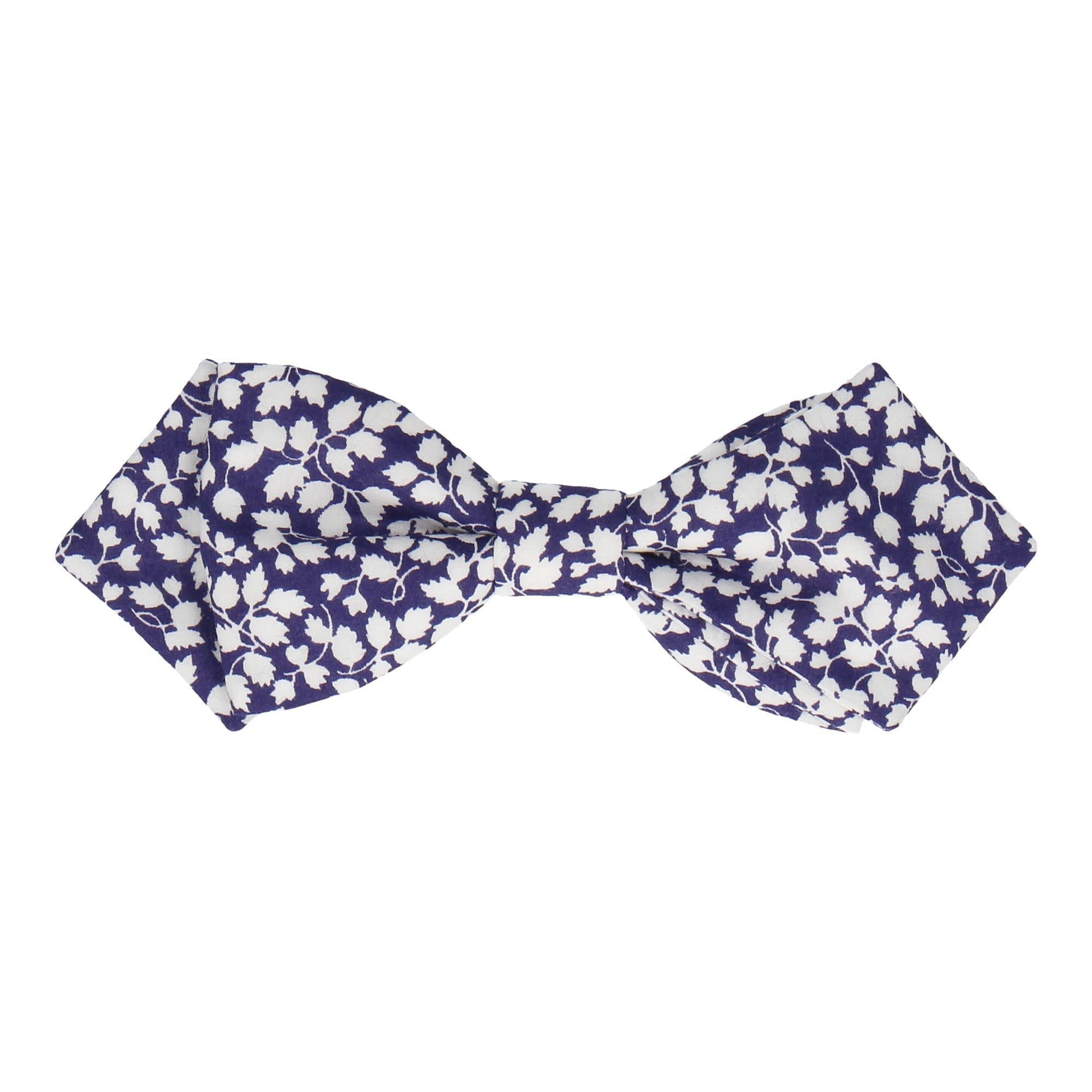 Glenjade Navy Blue Liberty Cotton Bow Tie - Bow Tie with Free UK Delivery - Mrs Bow Tie