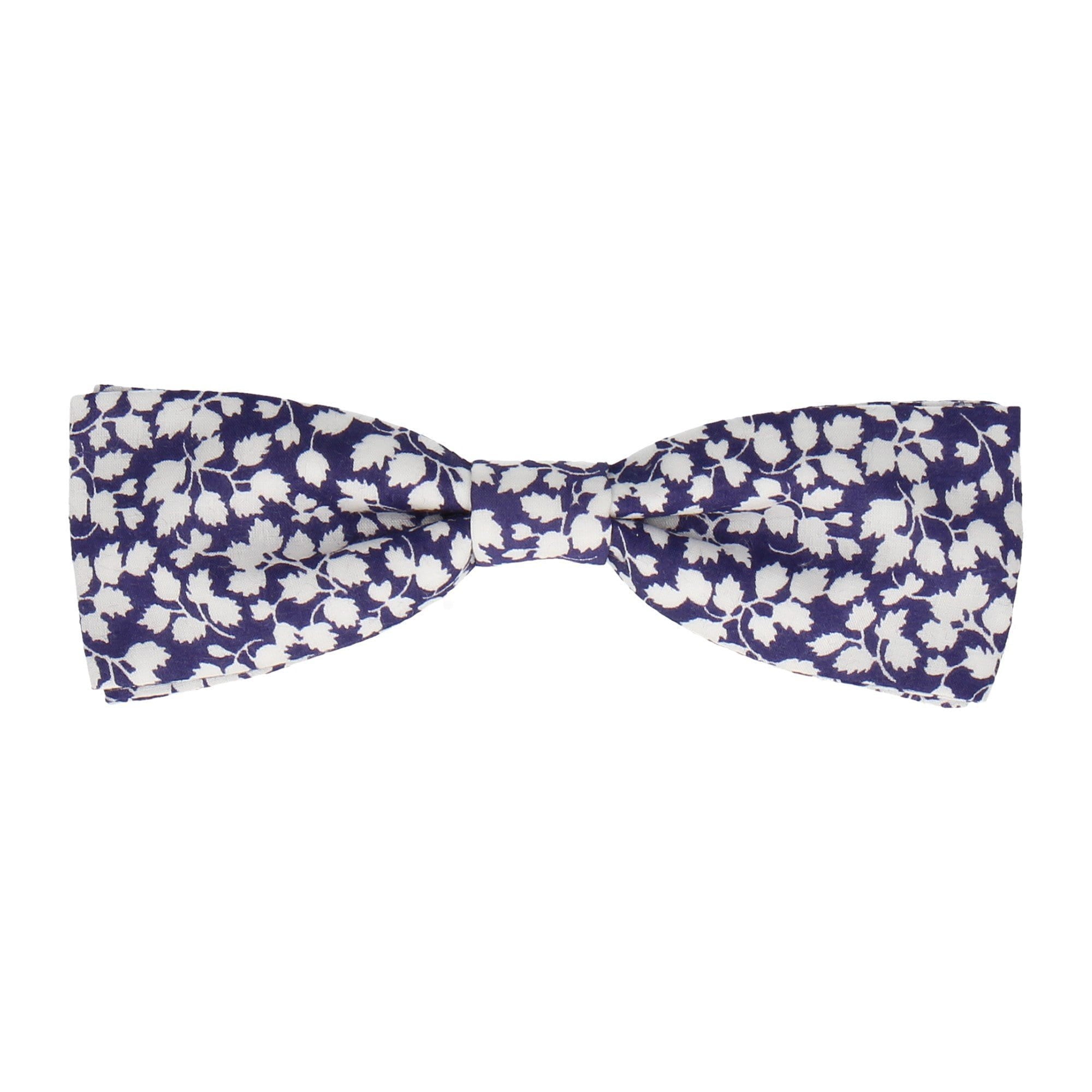 Glenjade Navy Blue Liberty Cotton Bow Tie - Bow Tie with Free UK Delivery - Mrs Bow Tie
