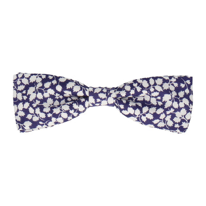 Glenjade Navy Blue Liberty Cotton Bow Tie - Bow Tie with Free UK Delivery - Mrs Bow Tie