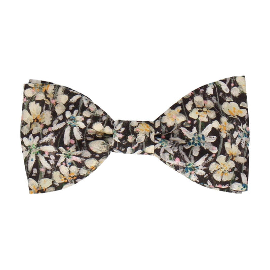 Beige Painted Flower Eleanora Liberty Cotton Bow Tie - Bow Tie with Free UK Delivery - Mrs Bow Tie