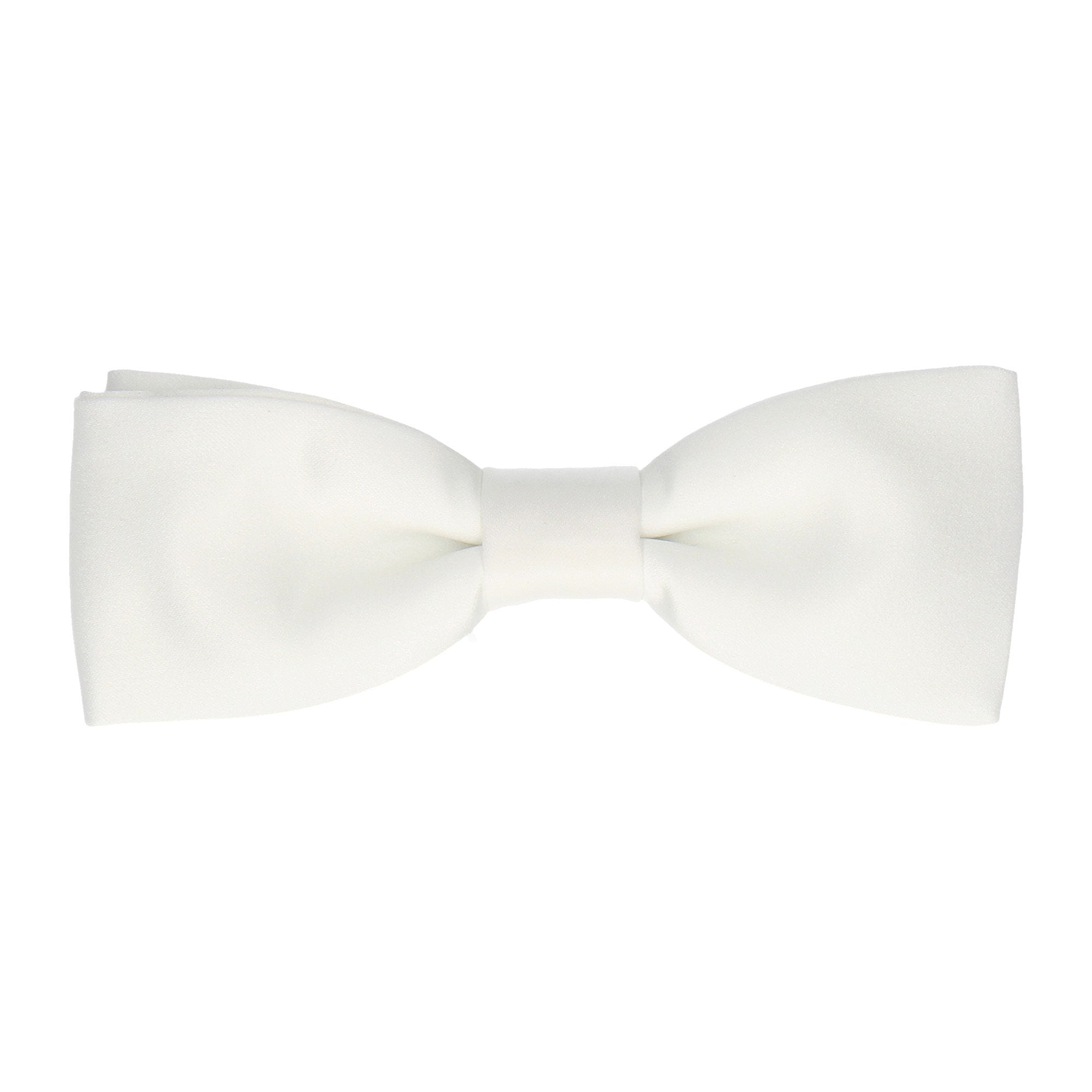 Solid Plain White Satin Bow Tie - Bow Tie with Free UK Delivery - Mrs Bow Tie