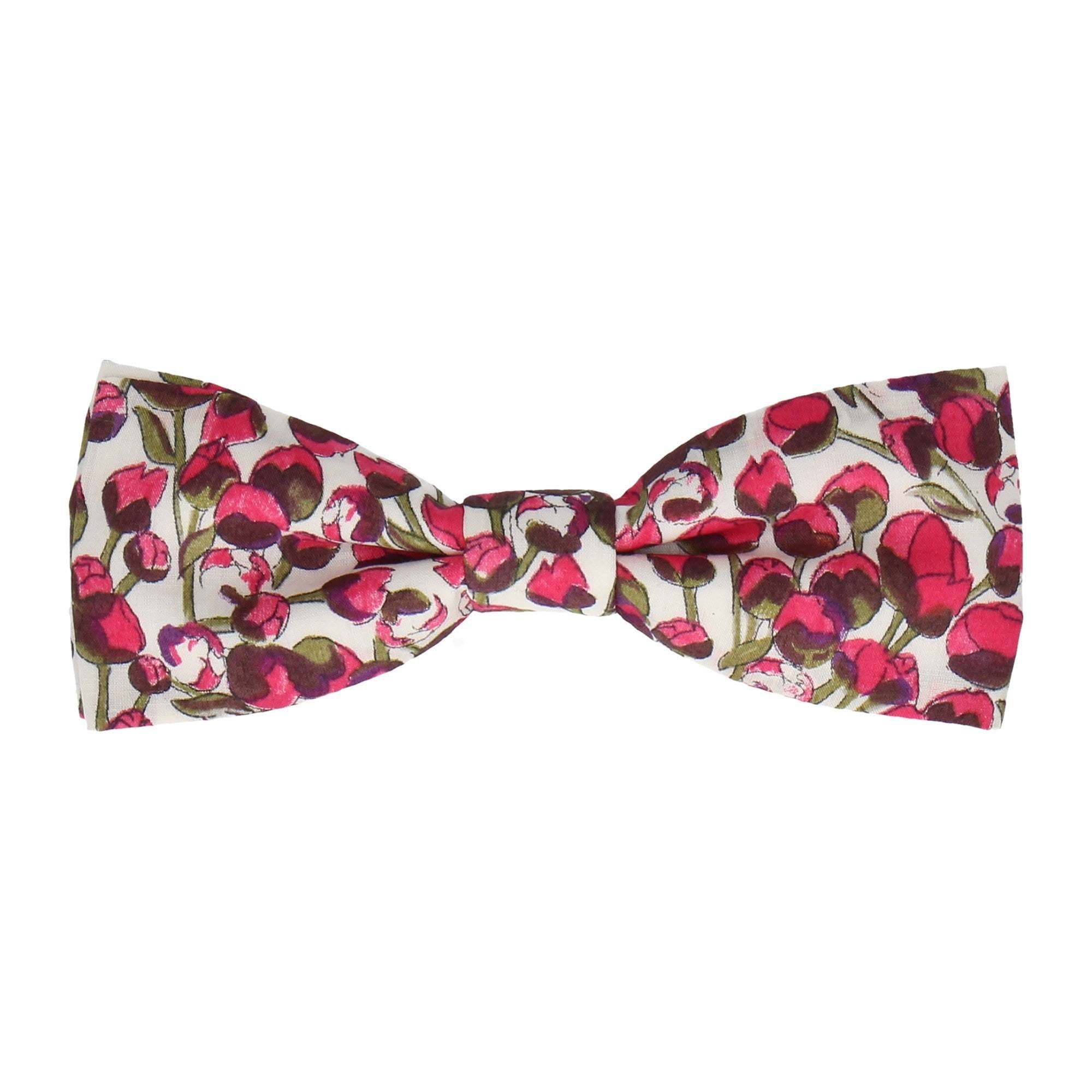 Cerise Pink Tulip Elizas Liberty Cotton Bow Tie - Bow Tie with Free UK Delivery - Mrs Bow Tie