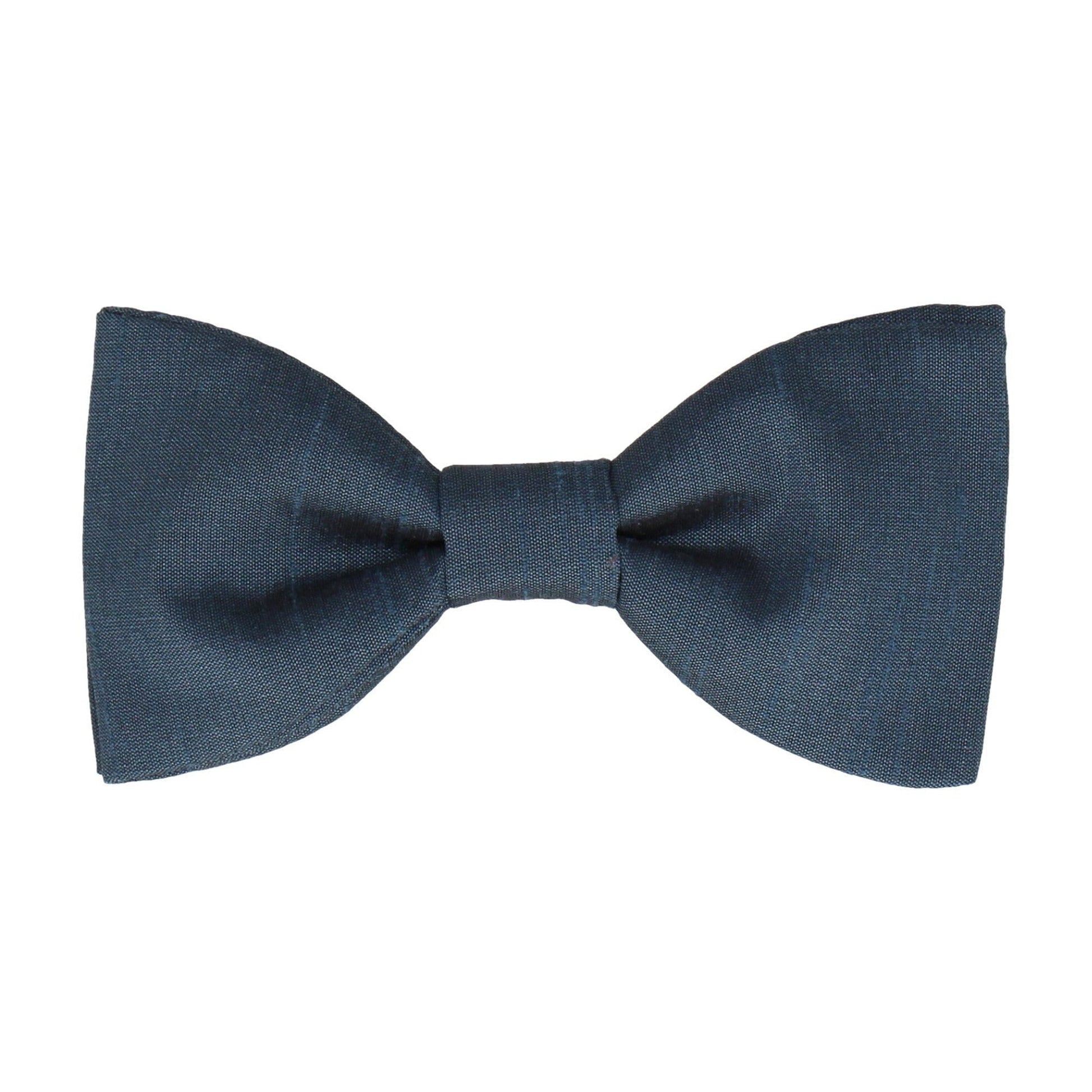 Copen Blue Faux Silk Bow Tie - Bow Tie with Free UK Delivery - Mrs Bow Tie