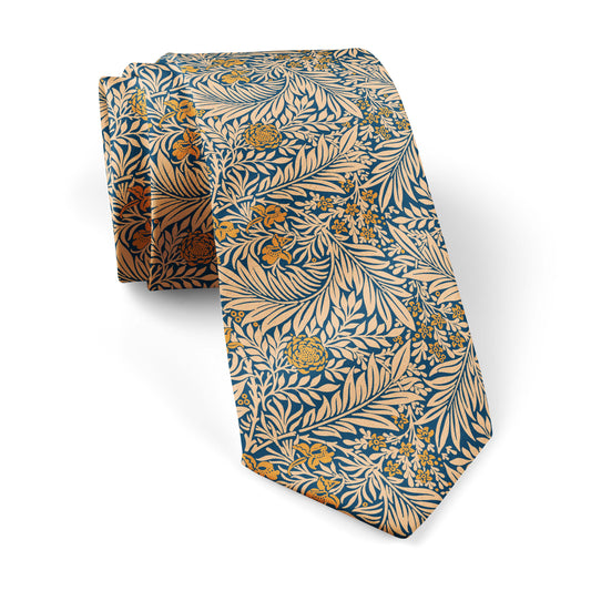 William Morris Larkspur Blue Tie