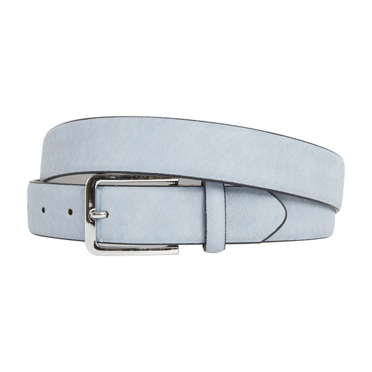 Textured Belt Light Blue Weave