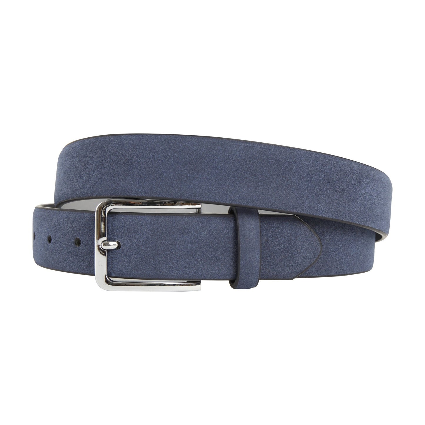 Textured Belt Petrol Blue Suede Feel