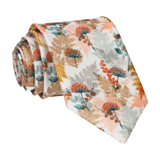 Daya Floral Autumn Orange Tie