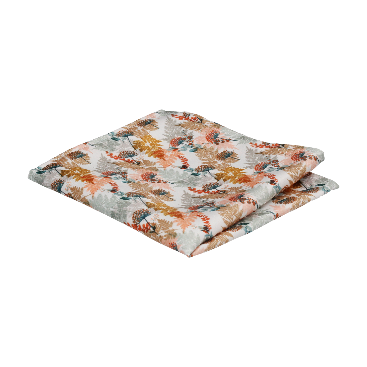 Daya Floral Autumn Orange Pocket Square