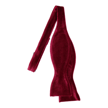 Burgundy Velvet Bow Tie