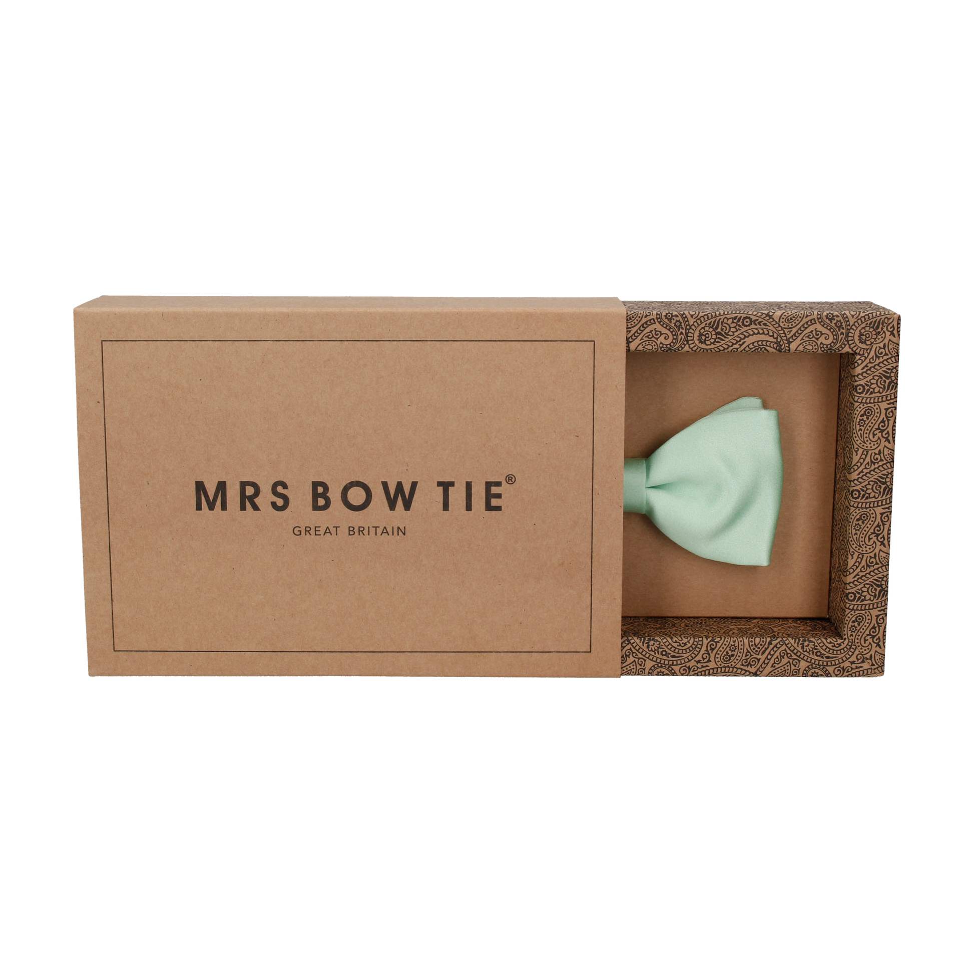 Plain Solid Mint Green Bow Tie - Bow Tie with Free UK Delivery - Mrs Bow Tie