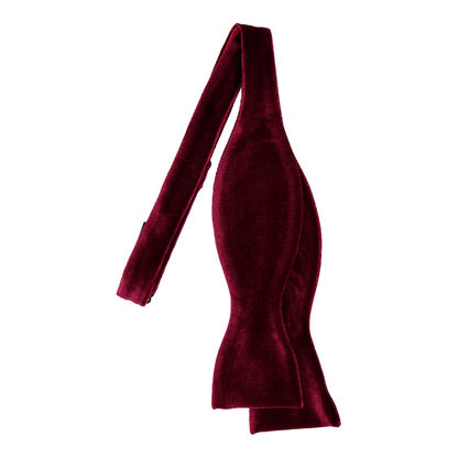 Claret Red Velvet Bow Tie