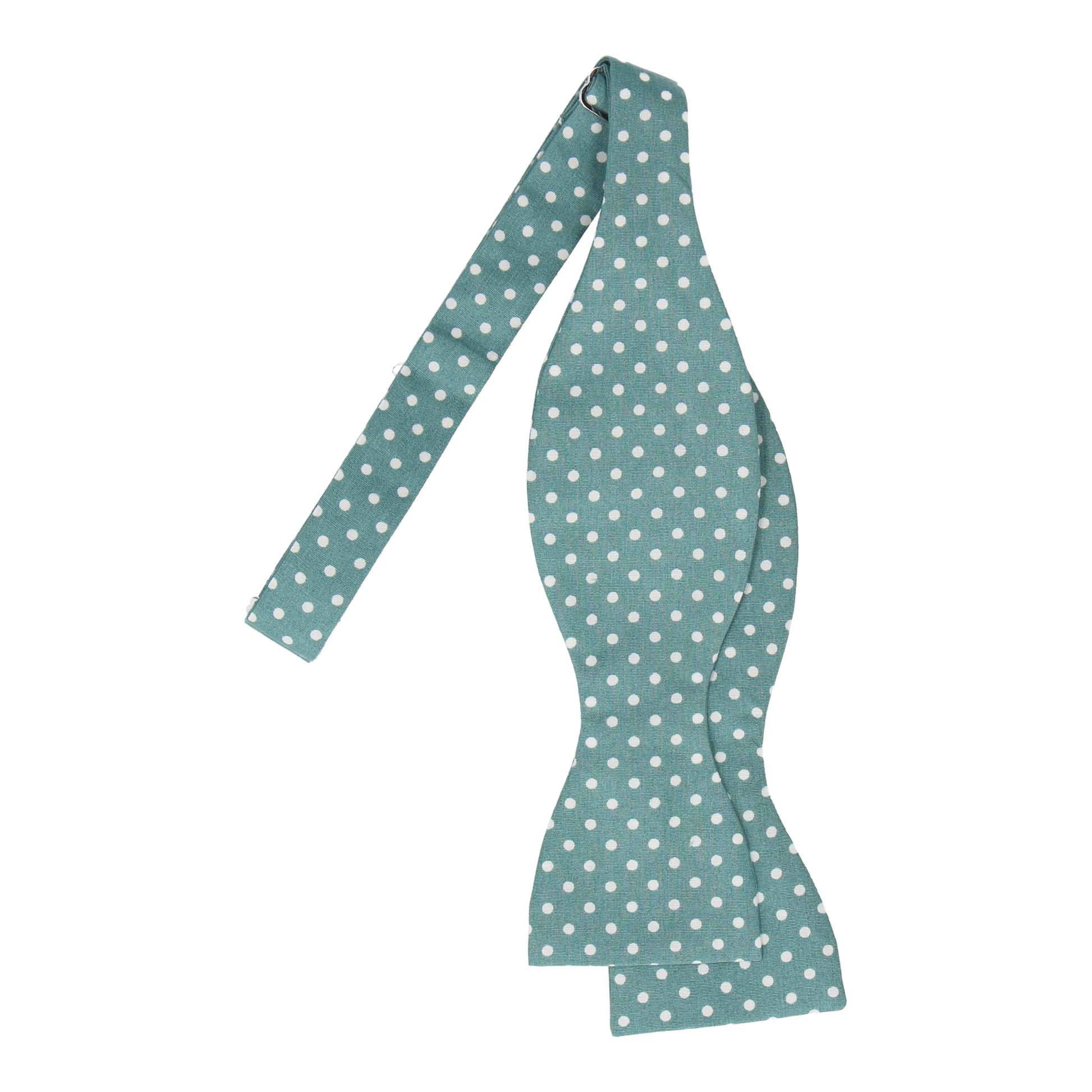 Sea Green Polka Dots Cotton Bow Tie - Bow Tie with Free UK Delivery - Mrs Bow Tie