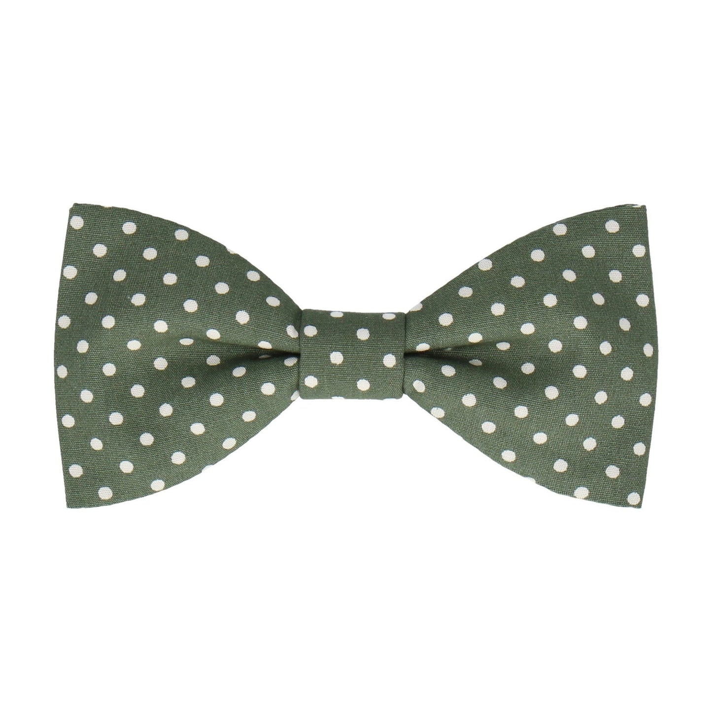 Fennel Green Polka Dots Cotton Bow Tie - Bow Tie with Free UK Delivery - Mrs Bow Tie