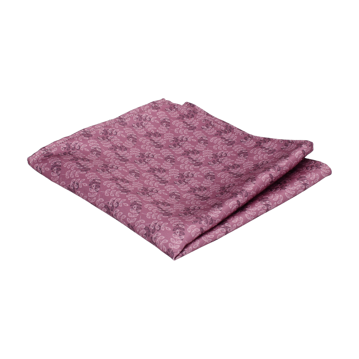 Leaf Print Dusky Mauve Pocket Square - Pocket Square with Free UK Delivery - Mrs Bow Tie