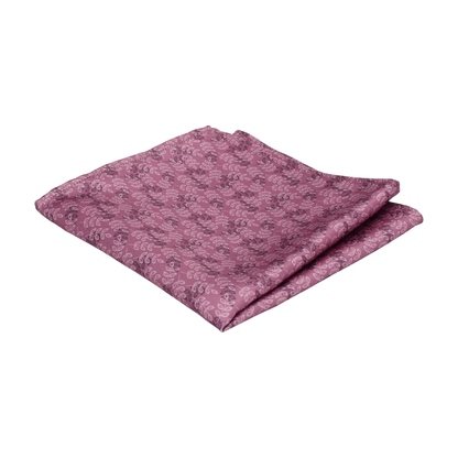 Leaf Print Dusky Mauve Pocket Square - Pocket Square with Free UK Delivery - Mrs Bow Tie