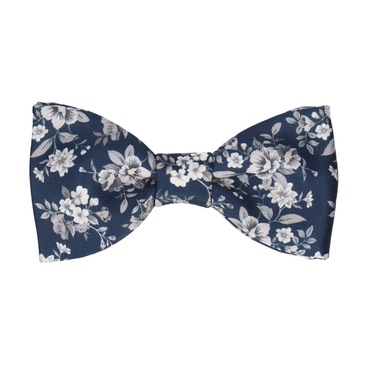 Camilla Floral Bow Tie in Dark Navy & Mono