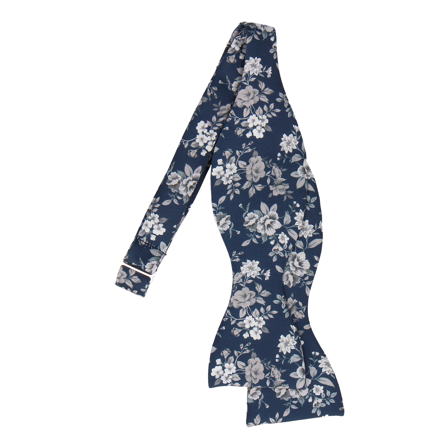 Camilla Floral Bow Tie in Dark Navy & Mono