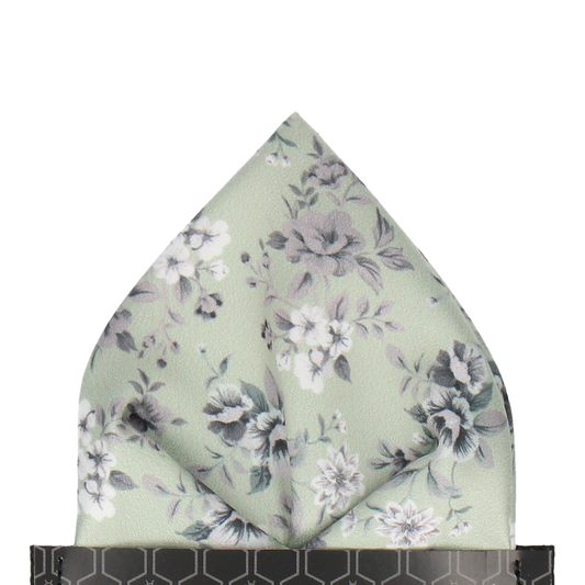 Camilla Sage Green Floral Pocket Square