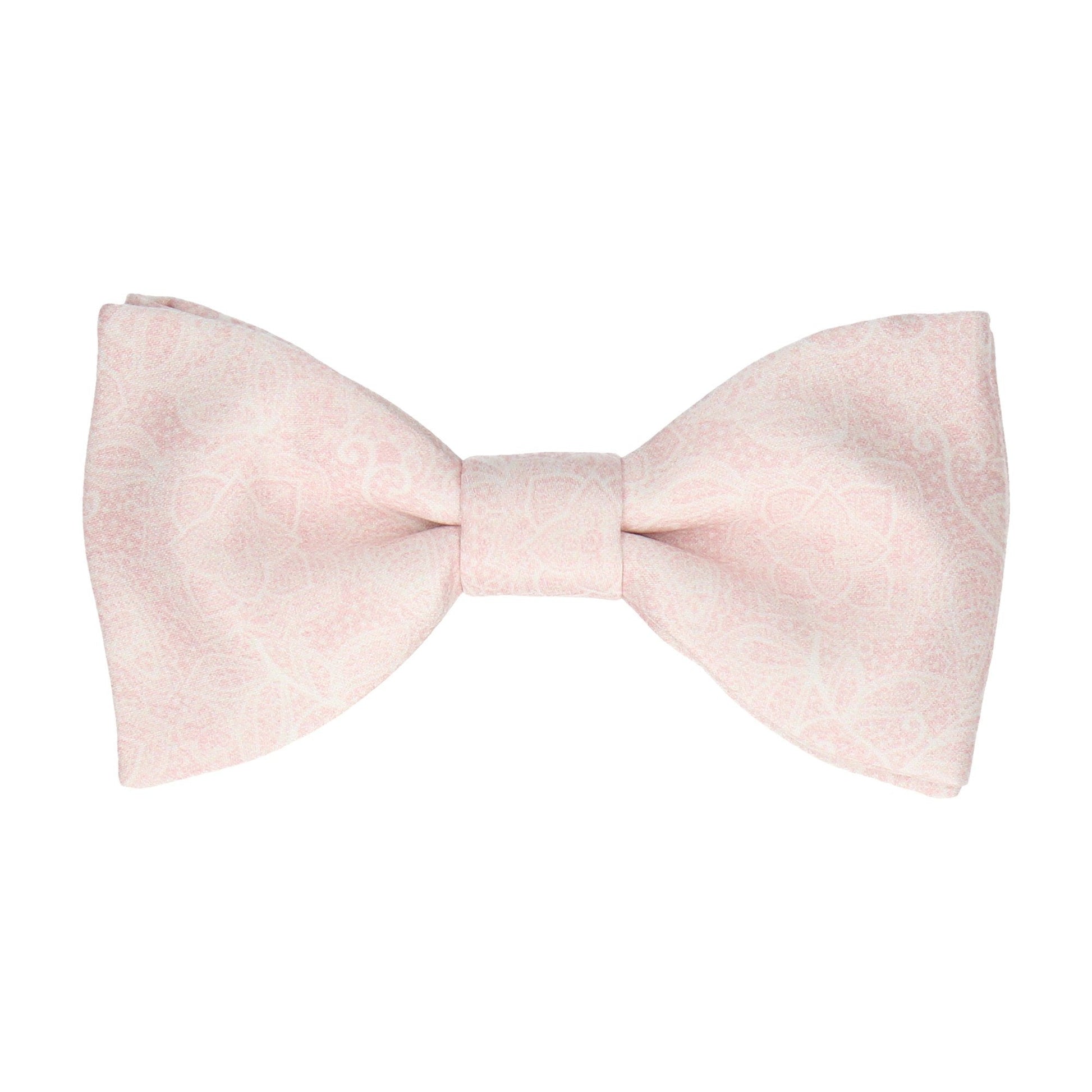 Intricate Dusky Pink Floral Lace Print Bow Tie - Bow Tie with Free UK Delivery - Mrs Bow Tie