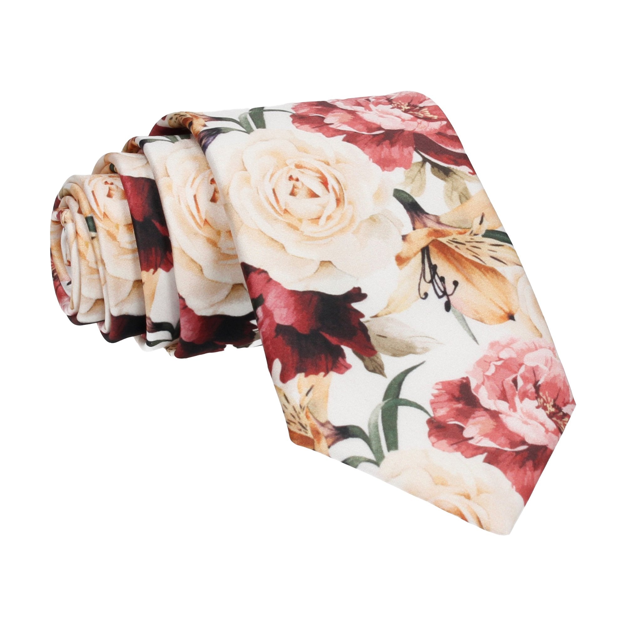 Lily Rose Bouquet White Tie - Tie with Free UK Delivery - Mrs Bow Tie