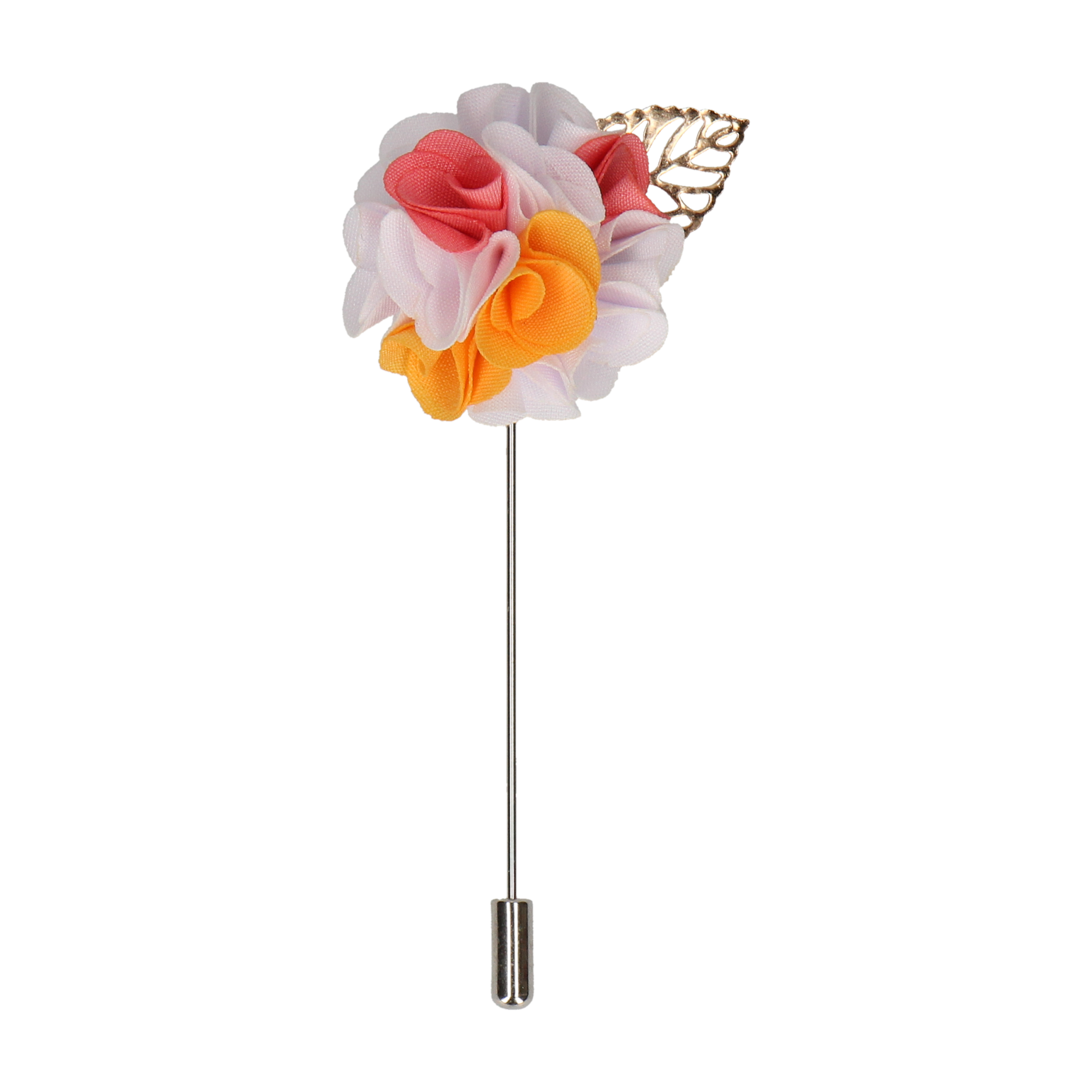 Bouquet (Yellow, Pink & White) Lapel Pin - Lapel Pin with Free UK Delivery - Mrs Bow Tie