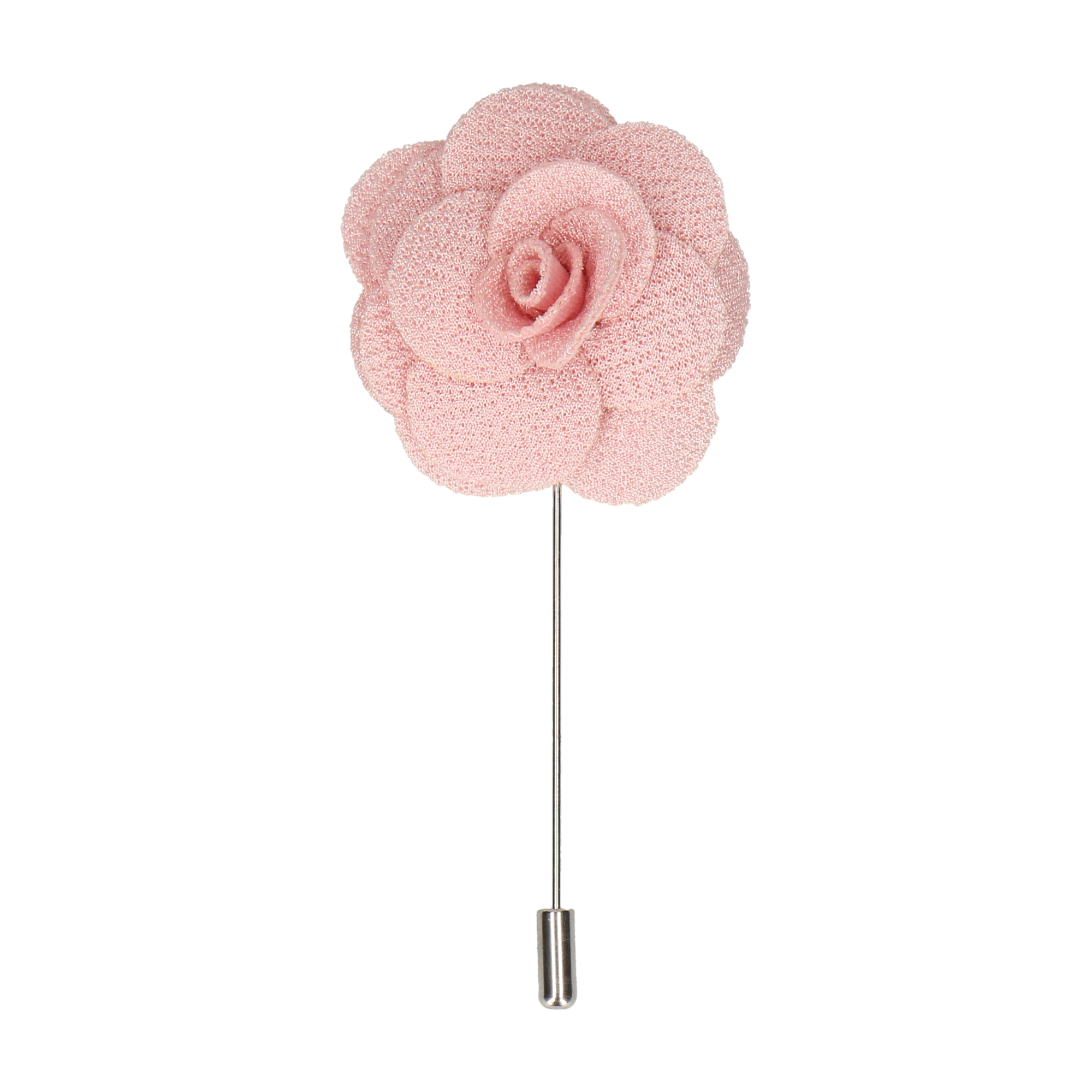 Pink Textured Rose Lapel Pin - Lapel Pin with Free UK Delivery - Mrs Bow Tie