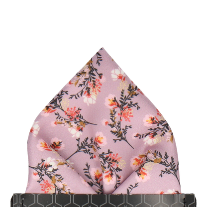 Dusk Pink Wedding Floral Pocket Square - Pocket Square with Free UK Delivery - Mrs Bow Tie