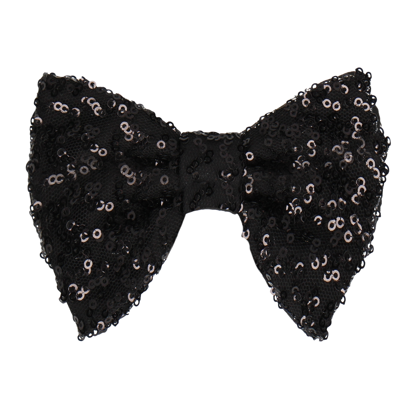 Black Sequin Large Evening Bow Tie