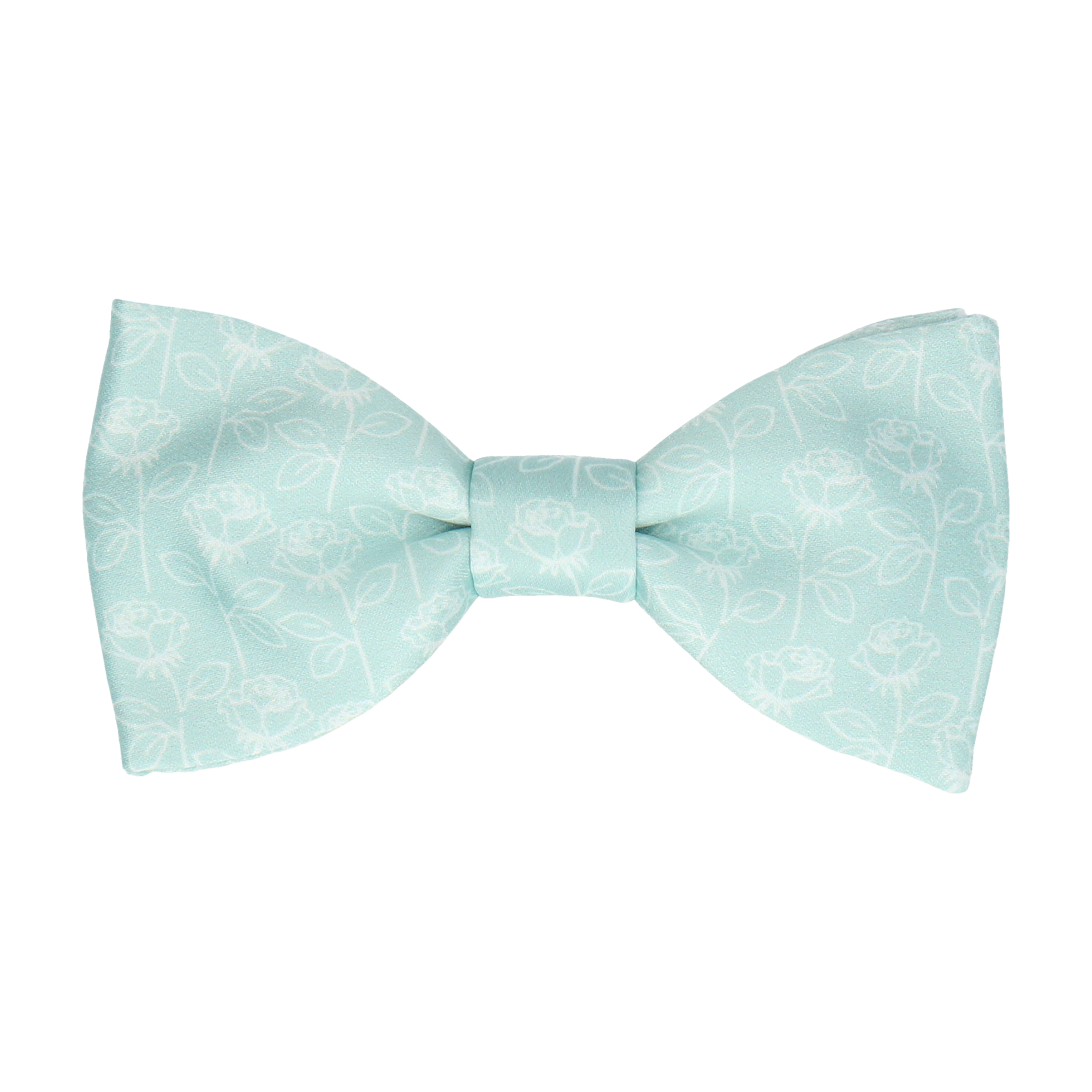 Light Green Stencil Roses Wedding Bow Tie - Bow Tie with Free UK Delivery - Mrs Bow Tie