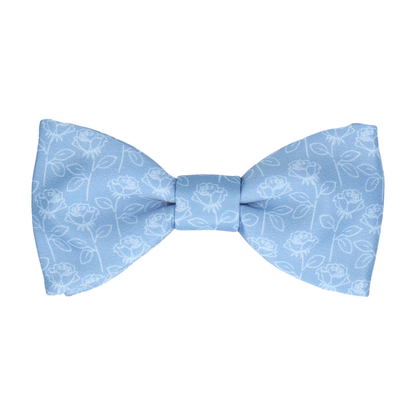 Dusty Blue Stencil Roses Wedding Bow Tie - Bow Tie with Free UK Delivery - Mrs Bow Tie