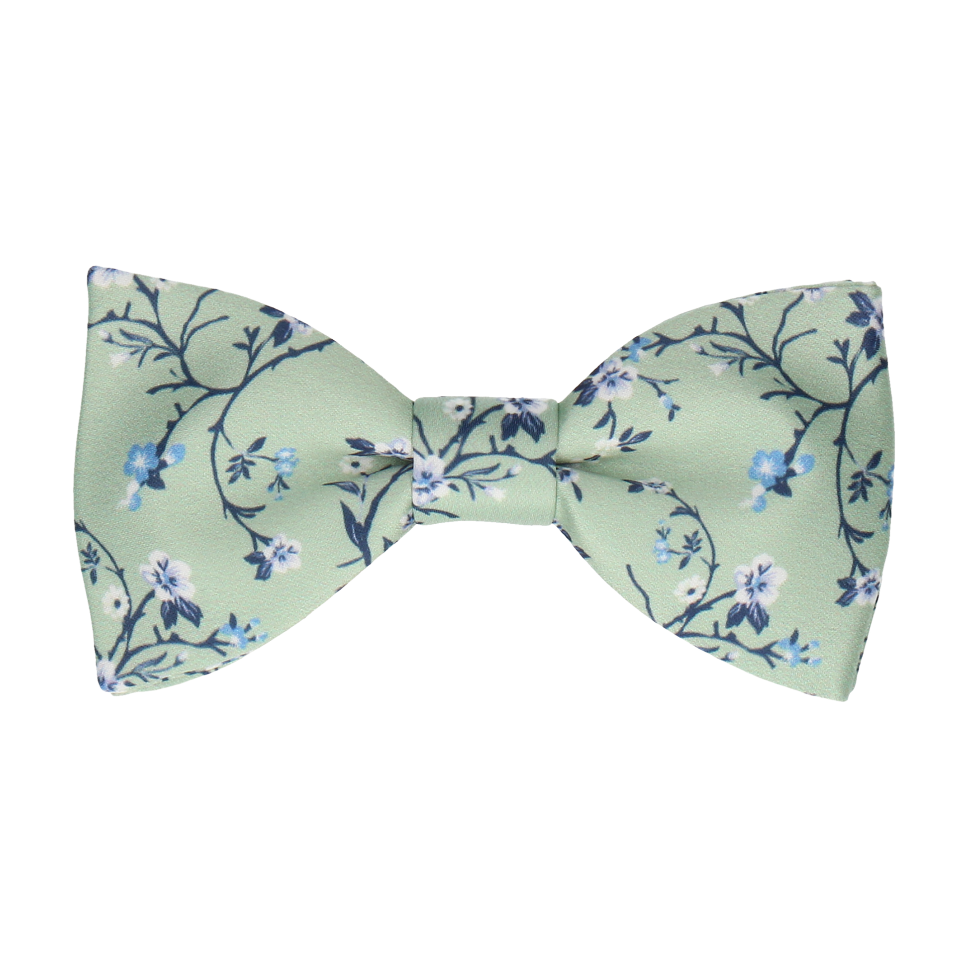 Light Green Blossom Floral Bow Tie - Bow Tie with Free UK Delivery - Mrs Bow Tie