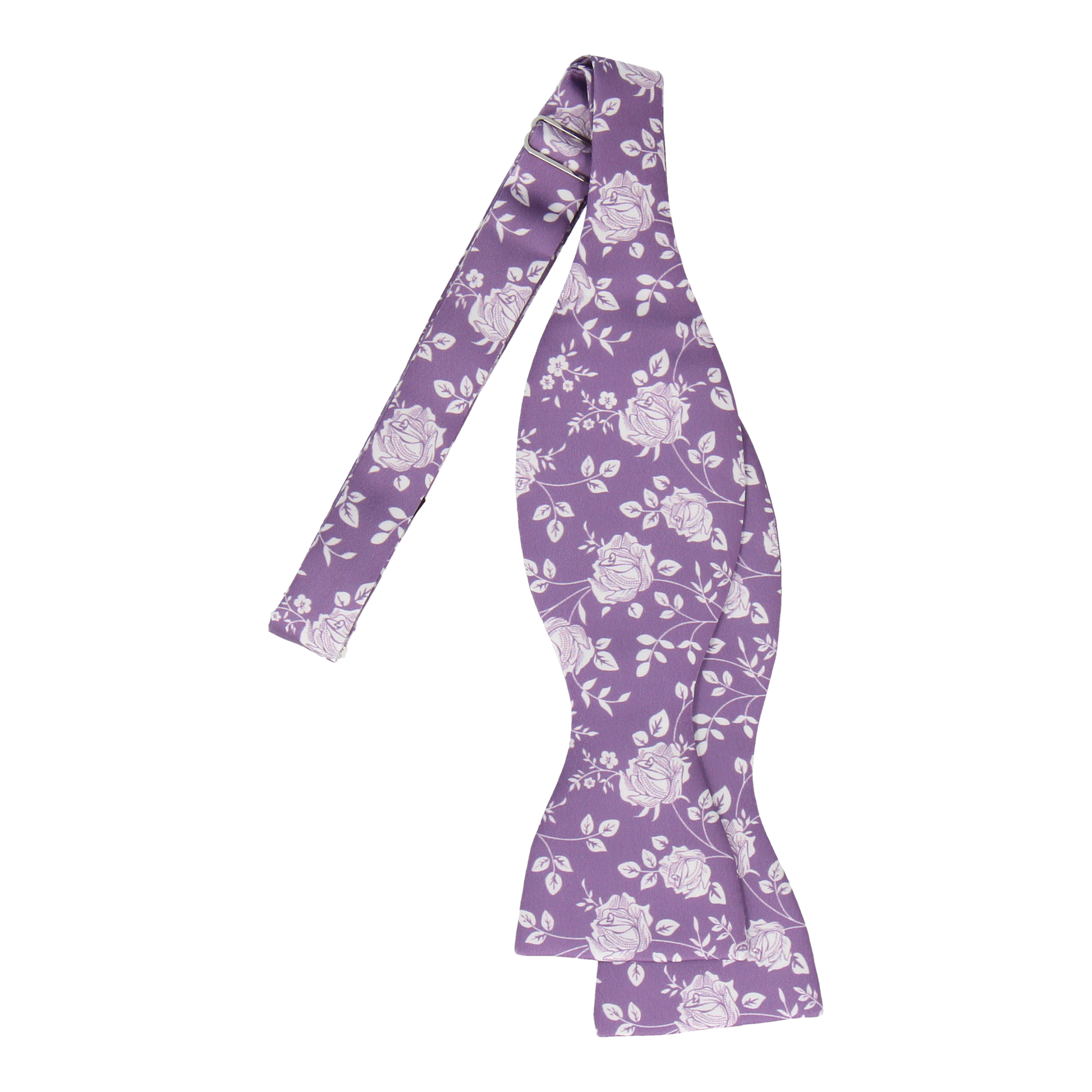 Heather Purple Stencil Floral Wedding Bow Tie - Bow Tie with Free UK Delivery - Mrs Bow Tie