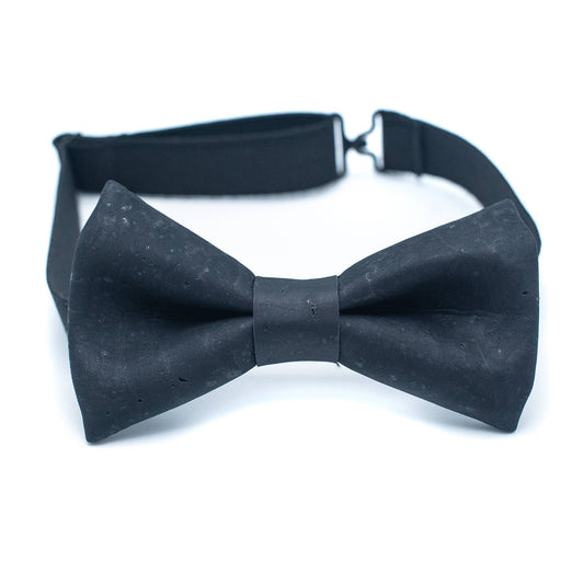 Cork Pre-Tied Bow Tie Black