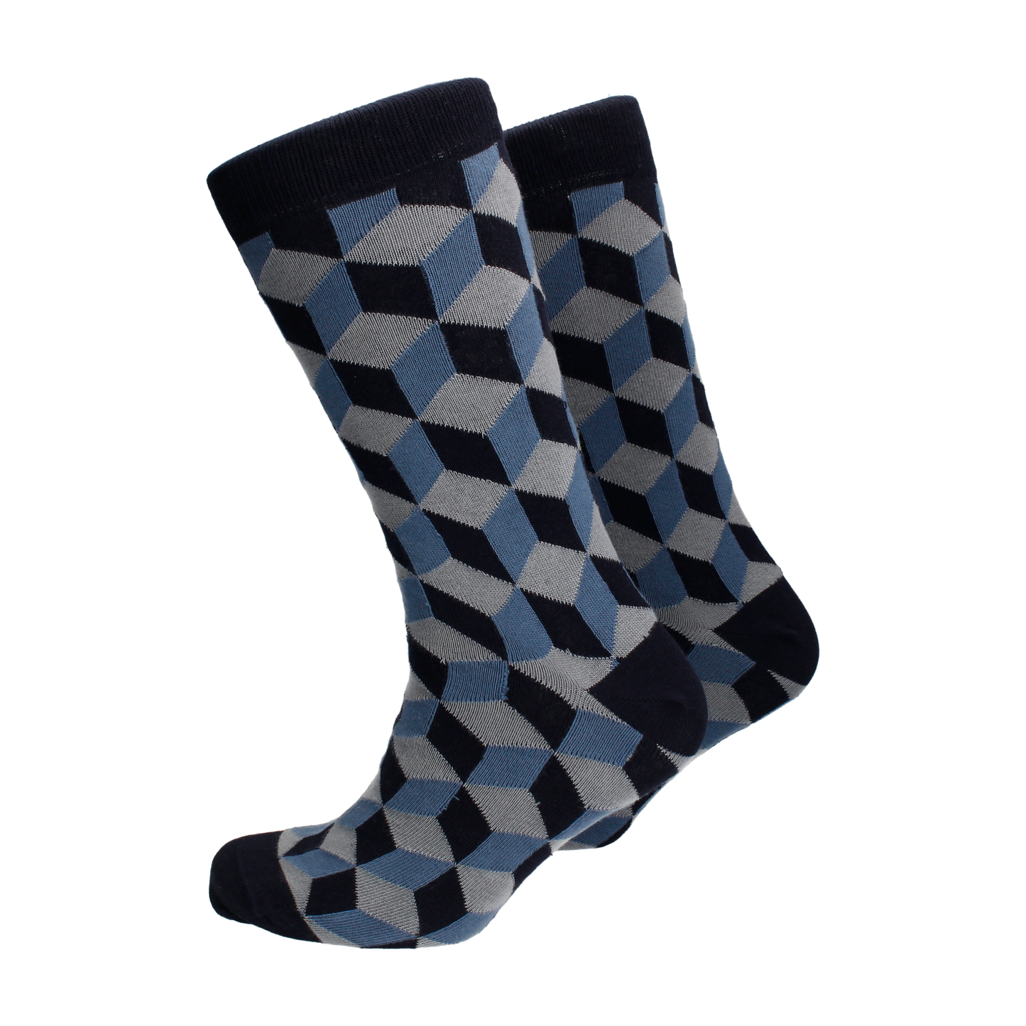 Cube City Blue Mix Cotton Mix Socks