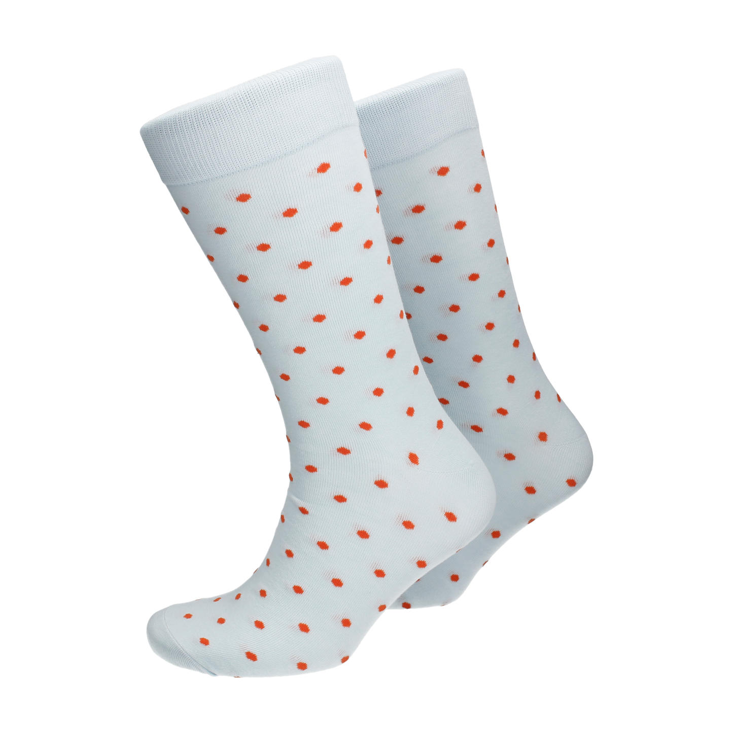 Light Blue & Coral Classic Polka Dot Cotton Socks