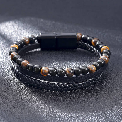 3 Strand Tiger Eye Magnetic Clasp Bracelet