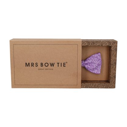 Purple Glenjade Liberty Cotton Bow Tie - Bow Tie with Free UK Delivery - Mrs Bow Tie