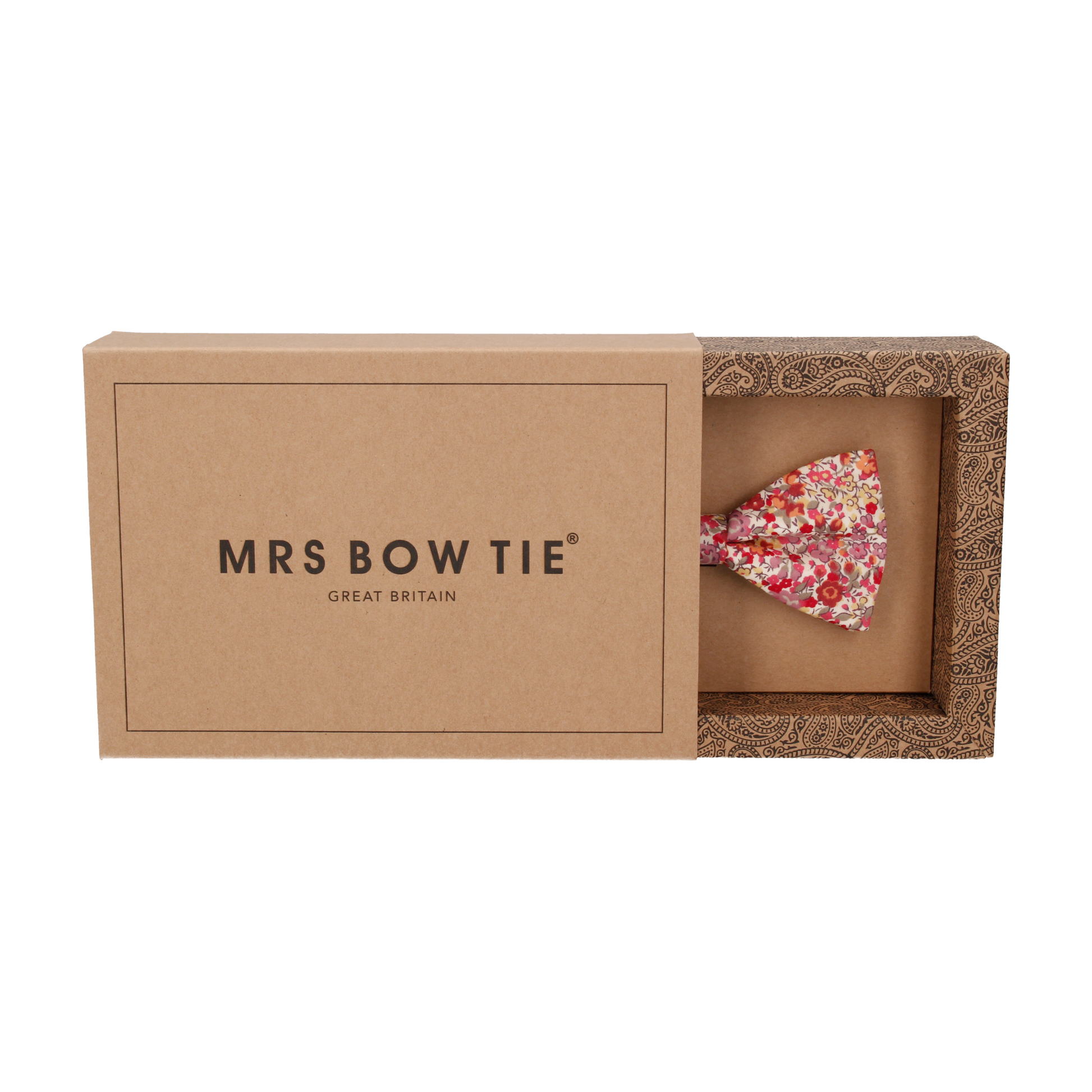 Pink Floral Emma & Georgina Liberty Cotton Bow Tie - Bow Tie with Free UK Delivery - Mrs Bow Tie