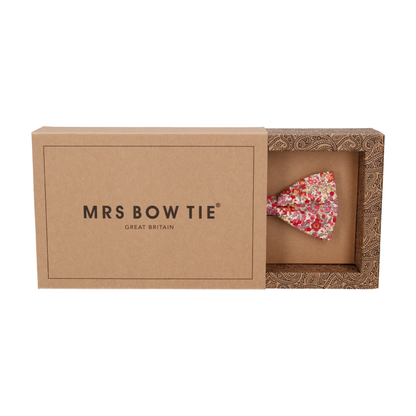 Pink Floral Emma & Georgina Liberty Cotton Bow Tie - Bow Tie with Free UK Delivery - Mrs Bow Tie