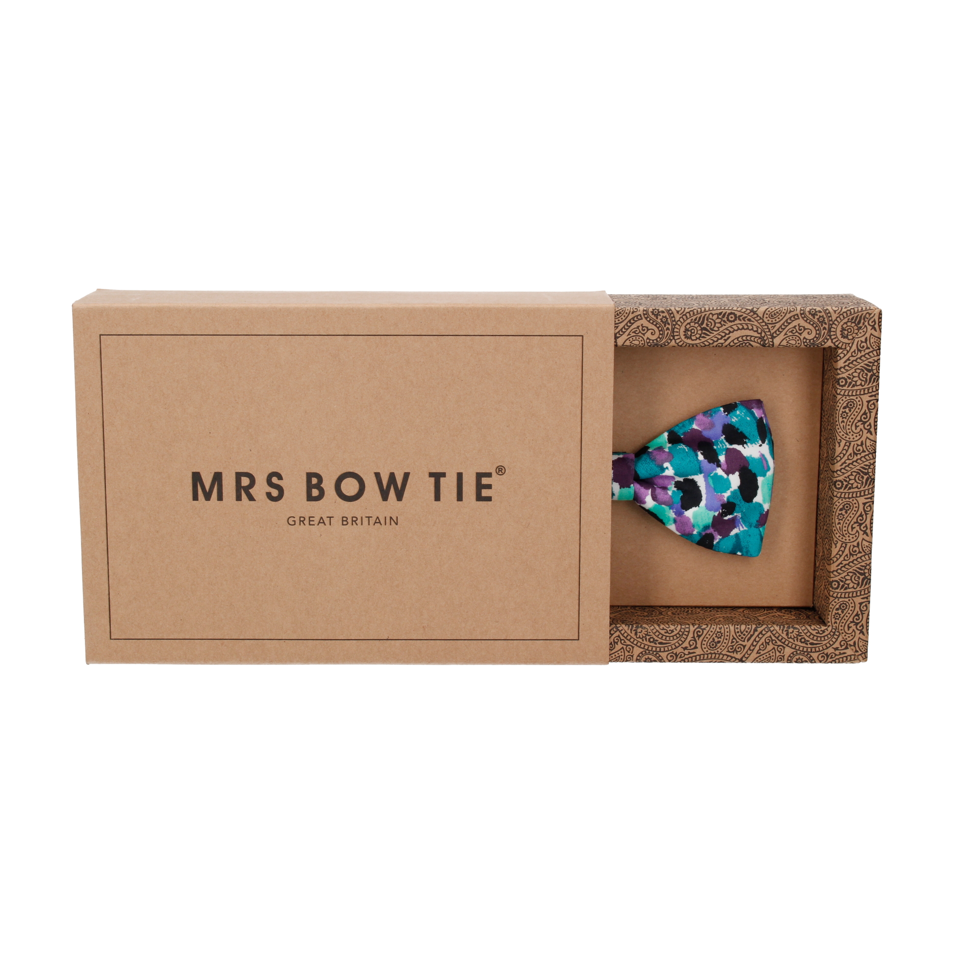 Green Morning Dew Liberty Cotton Bow Tie - Bow Tie with Free UK Delivery - Mrs Bow Tie